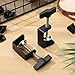 Totority 360-Degree Rotatable Metal Base I-Clip Clamp, Durable Adjustable Desk C-Clamp 3.54x2.17x1.38In for Secure Workholding, Space-Saving Suspension Arm, Stable & Reliable for Home, Office
