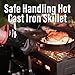 RAPICCA 932°F Heat Resistant BBQ Grill Gloves: Oil Resistant Waterproof for Smoking Grilling Cooking Barbecue Deep Frying Turkey Rotisserie Handling Hot Greacy Meat Stocking Stuffers - Long Sleeve