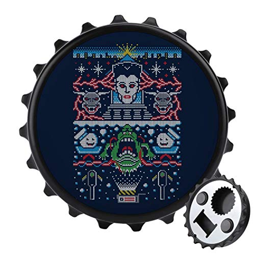 Bustin Christmas Ghostbusters Bottle opener rear magnet refrigerator sticker creative bottle cap shape easy to open the bottlesave effort
