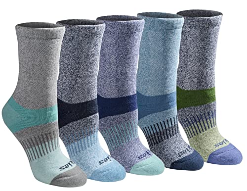 Dickies Women's Ultimate Full-Cushion Plush Crew Socks, Cool Assorted (5 Pairs), Shoe Size: 6-9 #TOP20