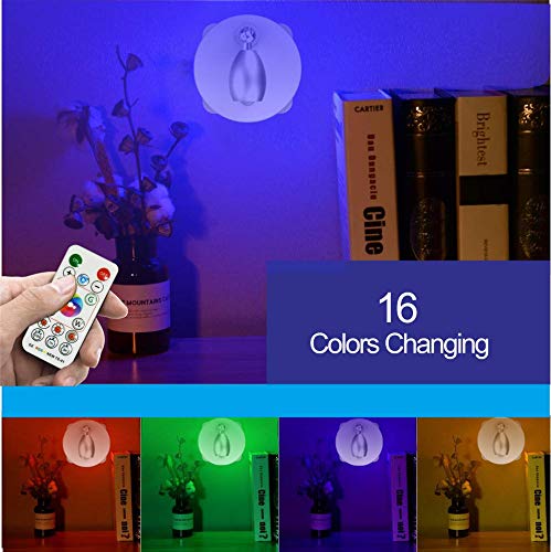 Wireless Spotlight, 2 Pack Battery Operated Accent Lights Art Picture Wall Light With Rotatable Light Head, Dimmable, Stick On Anywhere, 4000K Warm White (Silver) #TOP5