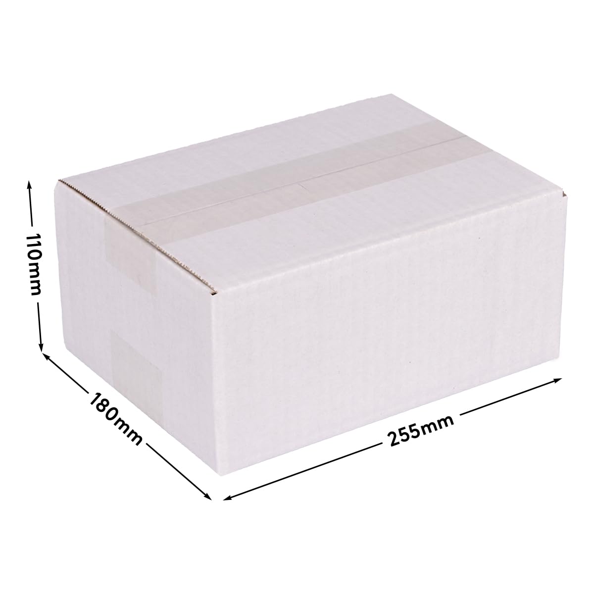 verpacking Składane kartony 250 x 175 x 100 mm Biały (Wymiary zewnętrzne 255 x 180 x 110 mm) KK 24 1-warstwowy Karton wysyłkowy dla małych towarów Kartony (75 sztuk)