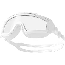 Leak-Proof Anti-Fog Swim Goggles for Adults, Wide View Water Goggles for Men & Women, Cute Pool Goggles for Indoor/Outdoor Swimming