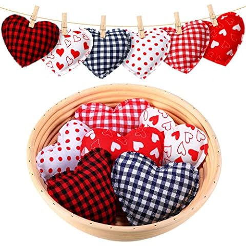 12-Pack Heart Fabric Ornaments by Tatuo Cover