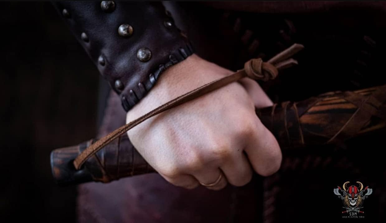 Krato 24 Inch Custom Handmade Viking Axe - Battle Axe Real, Battle Ax Hatchet Axe Camping Hunting Ragnar Axe Prop Gear Bushcraft Men Wood Handle Christmas Gift Viking Gifts For Him