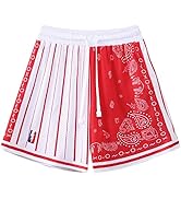 DIOTSR Mens Athletic Basketball Shorts, Mesh Casual Workout Running Graphic Shorts with Pockets