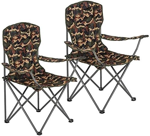 HiGHLANDER Folding Garden Camping Chair - Lightweight 2.2kg - Durable Steel Frame Holding x45 Times it's Mass! Enjoy Foldable Camp Chairs while Enjoying The Healthy Outdoors