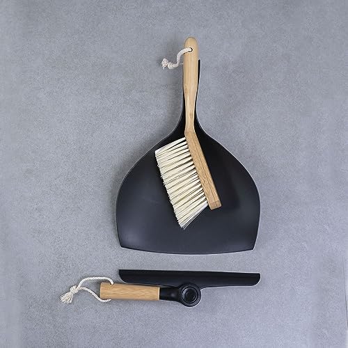 Kit Escova de Bambu E Rodo de Pia Preto - Oikos