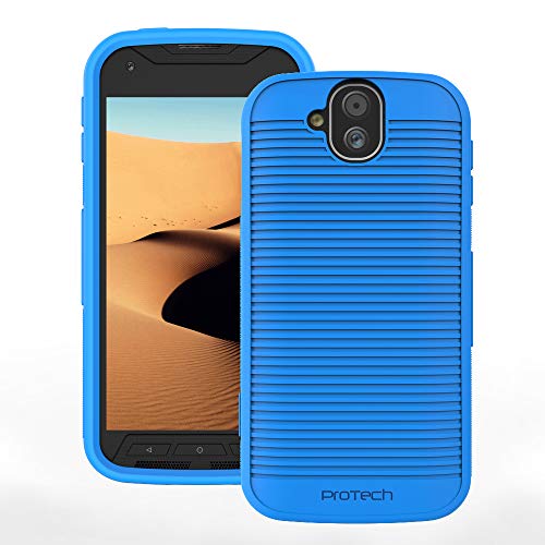 Wireless PROTECH Compatible with/Replacement for Durable Slim Flex Case for Kyocera DuraForce Pro, Phone Models E6810, E6820 and E6830 (Blue)