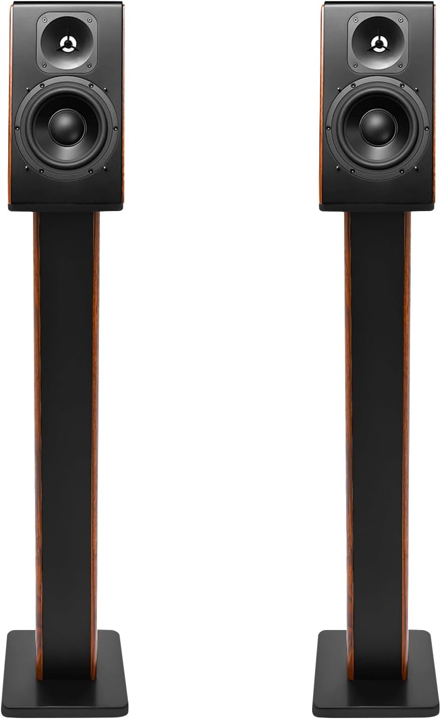 Speaker Stands, 34 inch Heavy Duty Freestanding Speaker Stands, 66LBS Load Capacity, Floor Speaker Stands for Living Room, Music Hall, Game Rroom