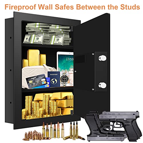 Electronic Flat Wall Safes Between The Studs Fireproof With Digital Keypad, Hidden Safe For Your Firearms & Valuables (65Er) #TOP5
