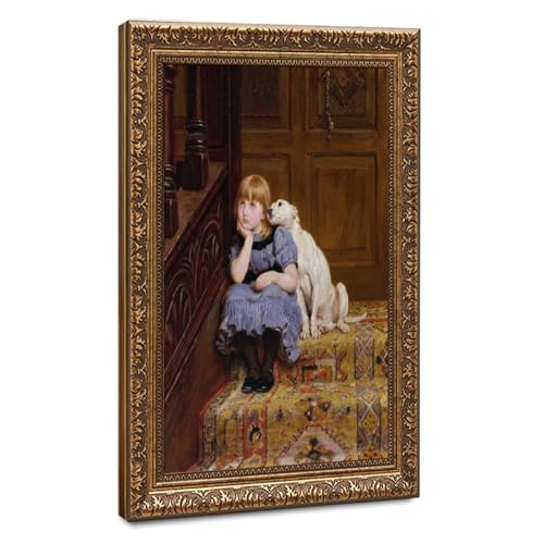 Impression sur toile Briton Riviere Sympathy cadre suspendu haut de gamme