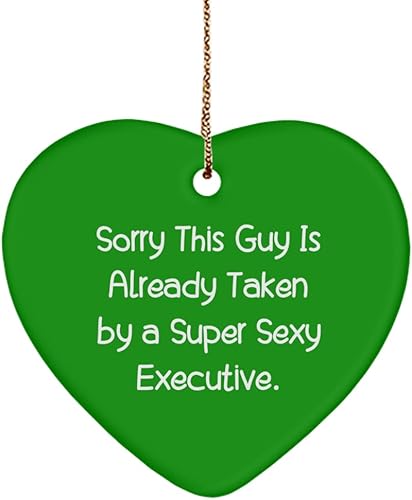 Sarcastic Executive Gifts, Sorry This Guy is, Fun Birthday Heart Ornament Gifts Idea for Men Women, Executive Gifts from Friends, Gratitude,