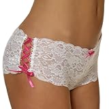 LoveFifi Women's Crotchless Cutie Bootie Short Panty Regular and Plus