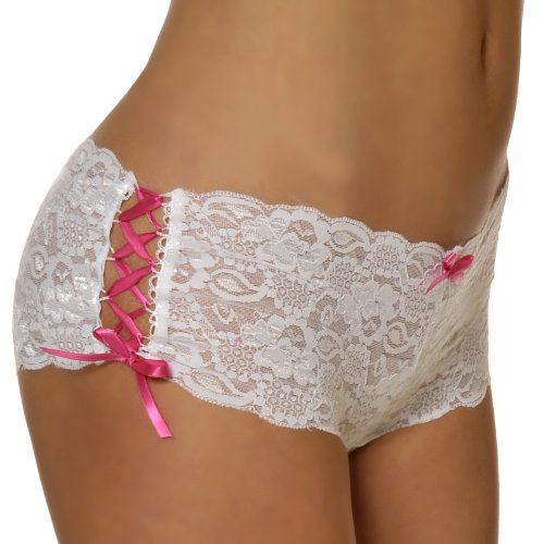 LoveFifi Women's Crotchless Cutie Bootie Short Panty Regular and Plus