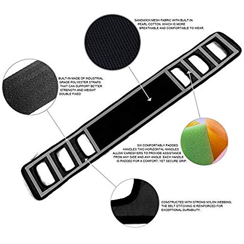 Transfer Board Patient Lift Gait Belt Transfer Sling Transferring Turning Handicap Bariatric Patient Patient Care Safety Mobility Aids Equipment (Black) - Thumbnail 3