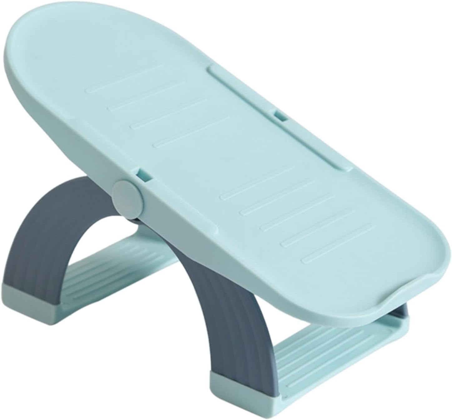 Shoe Slots, Shoe Holder Double Tier Storage Rack Save Space Adjustable Shoes Deck Home(Blue Color)