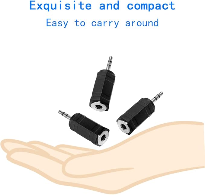 Adaptador de Audio 2.5mm a 3.5mm, Hembra a Macho, 3 Unidades, Negro miniatura 5