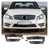 Para Mercedes Benz W204 Clase C 2012-2014 Rejilla del parachoques delantero del coche Rejilla de la cubierta de la lámpara antiniebla