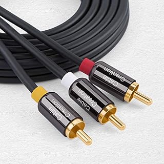3RCA Cable,CableCreation Long 16ft 3RCA Male to 3RCA Male Video Audio Stereo Cable