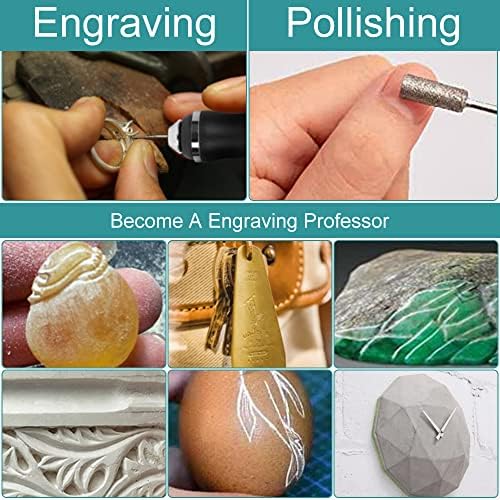 Engraving Pen, Electric Engraving Tool Kit USB Rechargeable Engraver Etching Pen Micro Cordless Carve Tool for DIY Art Carving Glass Wood Metal Stone Plastic Nails Jewelry