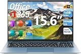 SGIN 15.6 Inch Laptop Computer, Windows 11 Laptops with 16GB RAM 1024GB SSD, Celeron N5100, Office 365, WiFi 6, 53.2WH Battery, 180° Viewing, HDMI, Cooling Fan, for Business and Students