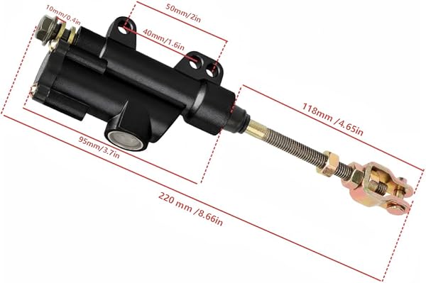 Pompe Maître-Cylindre de Frein arrière Convient pour Chinois Dirt Pit Bike Sunl Pitster Thumpstar 110 125 140cc (NOIR) - 2