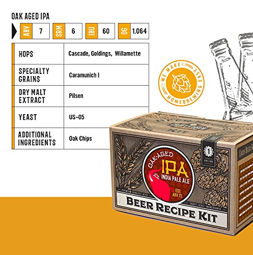 Craft A Oak Aged Ipa Refill Recipe Kit - 1 Gallon - Ingredients For Home Brewing Beer #TOP2