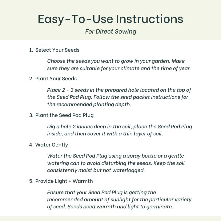 Miniatura 4 de Cultiva tus propias vainas de semillas - Plugs completos de vainas de semillas con alimento para plantas (añade tus propias semillas) - 10 vainas