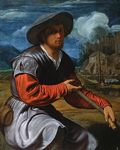 Toile Berger à la flûte de Girolamo Savoldo impression haut de gamme netteté des détails 60x90