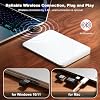 Wireless Trackpad for Mac & Windows with 2.4G USB, 7.5 Glass Surface Touchpad High Precision Multi-Gesture Control, Rechargeable & Portable Track Pad for Computer, MacBook, iMac, Laptop, PC