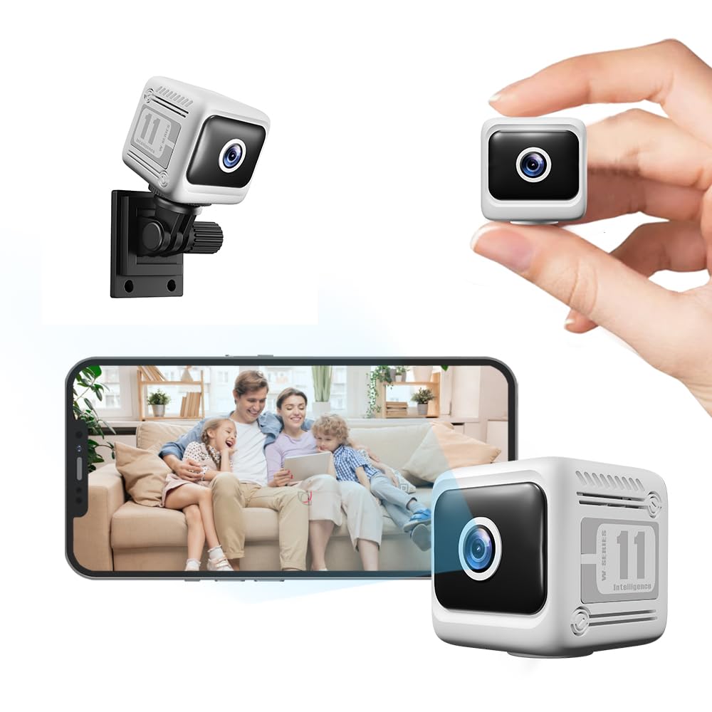 Mini cámara espía, 4K HD para interiores y exteriores, mini cámara de vigilancia WiFi, microcámara Bluetooth con visión nocturna, detección de movimiento, gran angular de 130°, grabación remota