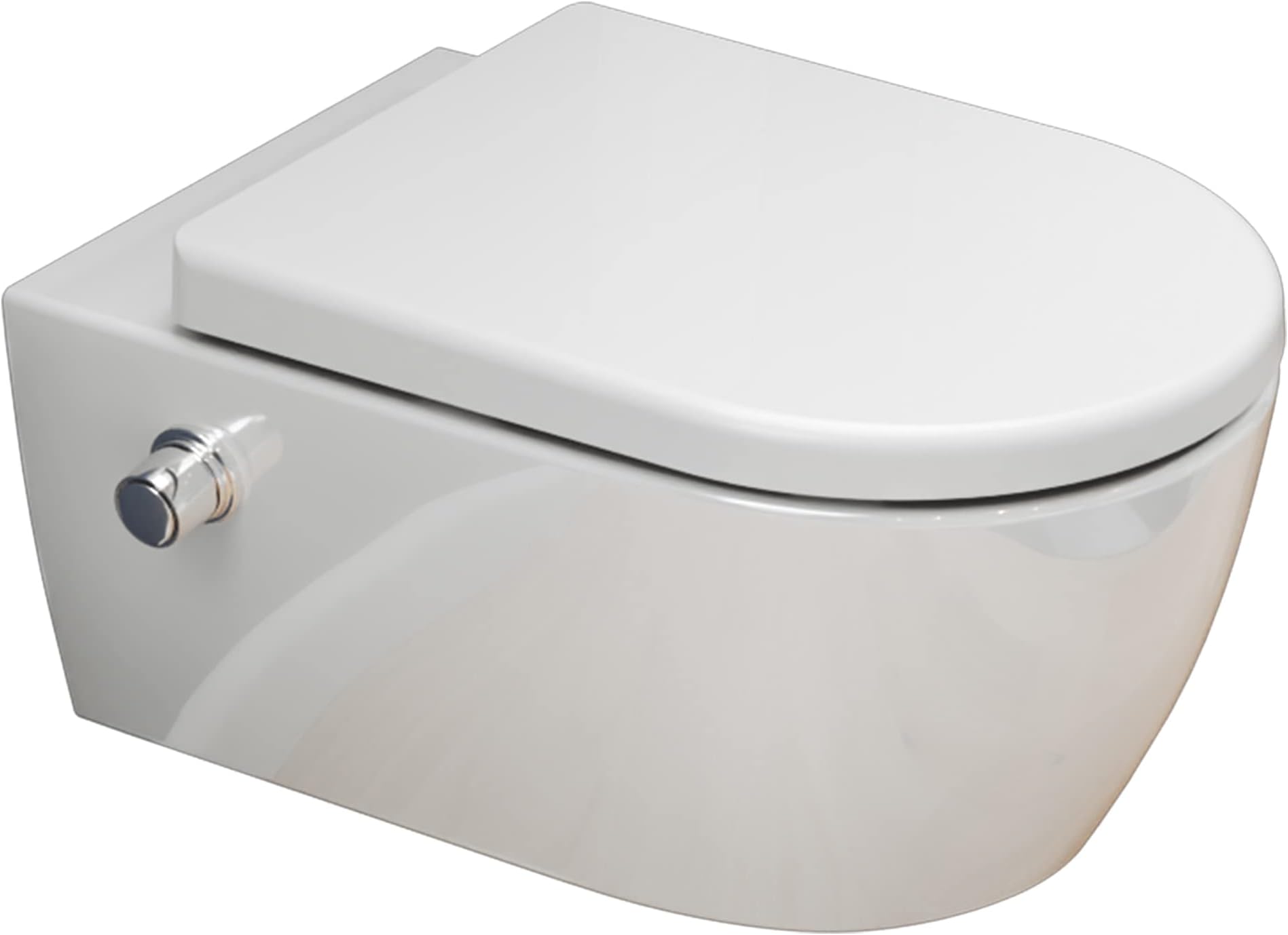 No Rim Taharet Incl. Fittings and Detachable Soft Close Toilet Seat with Bidet Spray Function