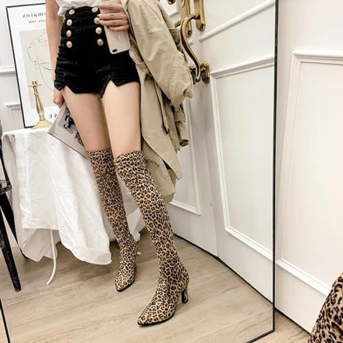 Bottes de grande taille au-dessus du genou pour mollets larges