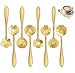 8 Formen Blumenlöffel Set Edelstahl Teelöffel Kaffeelöffel kreatives Geschirr, 12,5 cm gemischter Löffel Zuckerlöffel Eislöffel, verwendet für Catering-Aktivitäten, Themenrestaurants, Bars(golden)