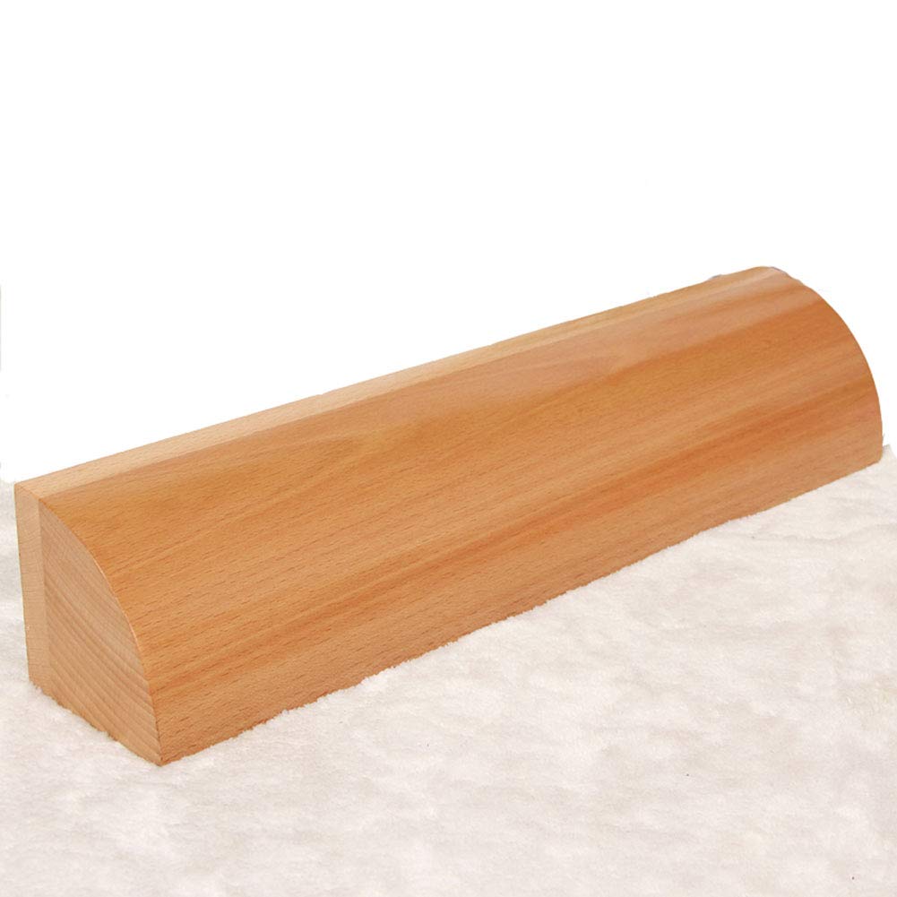 GZD Iyengar Yoga Cuarto Cilindro Macizo de Madera Ladrillo Bloque, Maciza de Haya Bloques de la Yoga de Madera, Ideal para el Dolor de Espalda, Alivio del estrés, Entrenamiento Que estira,Length 50cm
