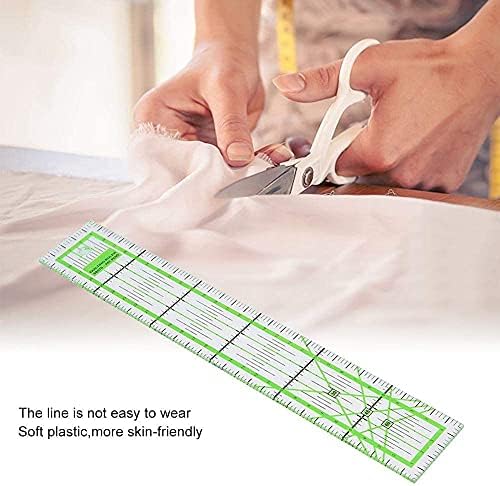 Quilter's Ruler with High Transparent Acrylic Material Dressmaker Tool for Tailor DIY Quilting Sewing Crafts 1.97 * 11.81in