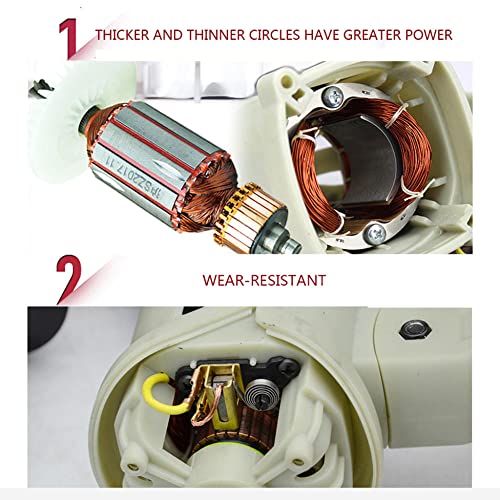 1300 W Bohrhammer, 2 Modi In 1 Kabelhammer-Kit, Abbruchhammer, Hochleistungs-Betonbrecherbohrer Mit Drehbarem Griff… – Bild 4