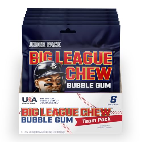 Image of New! Big League Chew JUDGE Pack- Grand Slam Grape | Pack of 6 Bags (2.12oz Each)