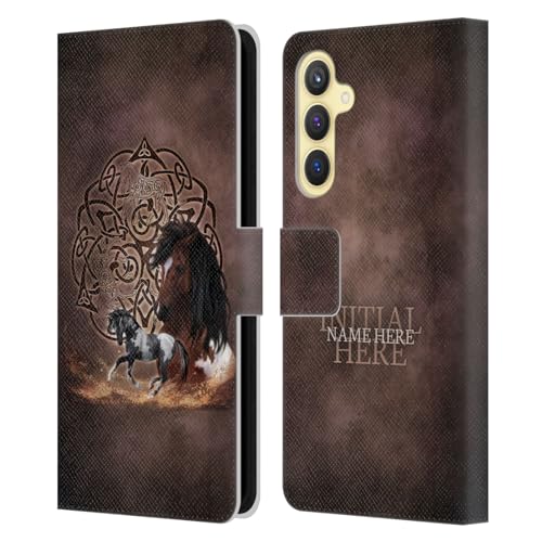 Coque cuir Samsung S23 FE étui personnalisé cheval portefeuille
