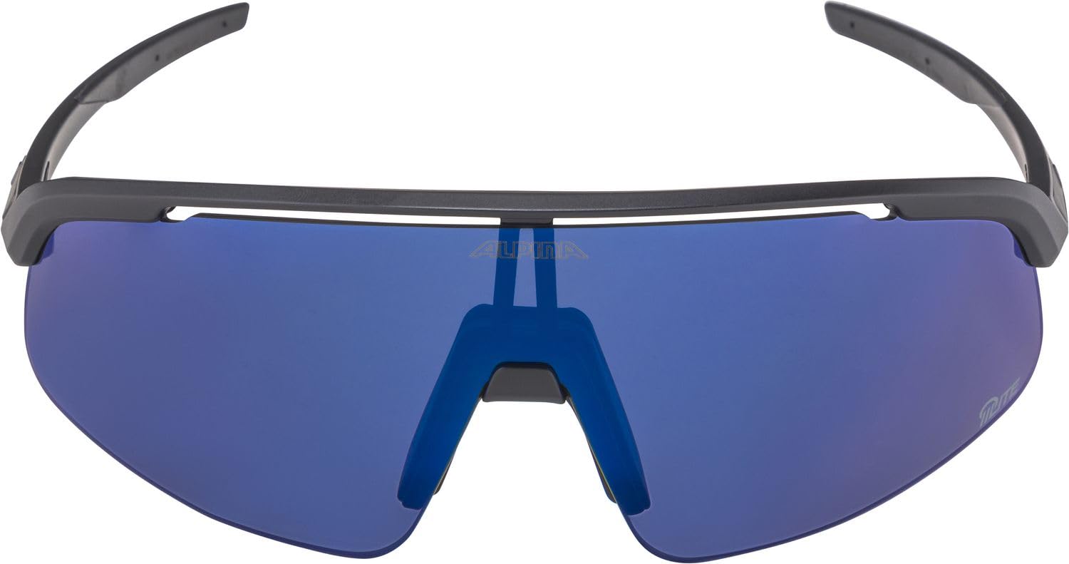 ALPINA Turbo Pro S Q-LITE okulary sportowe dla dorosłych, czarne matowe, jeden rozmiar, 100% ochrona przed promieniowaniem UV-A, UVB i UV-C