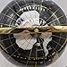 Limited Edition! Unique Art Since 1996 Black Pearl Swirl Table Top Gemstone World Globe with Tripod Gold Zinc Alloy Stand (BLACK PEARL WITH GOLD TRIPOD)