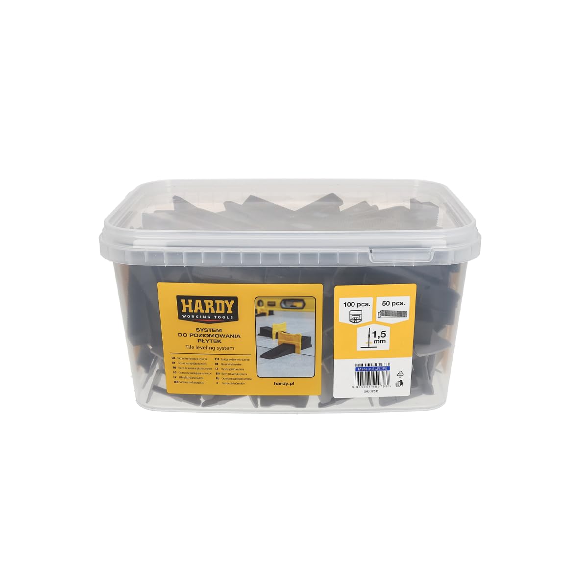 Système nivellement carrelage kit 150 pcs pour joint 1.5 mm et carreau épaisseur 3 à 16 mm