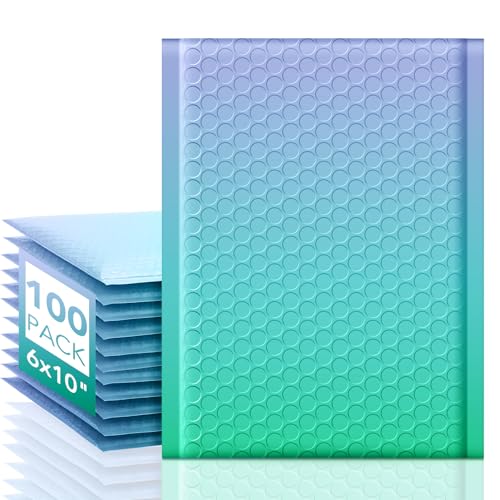 Image of Fuxury Cute Design Bubble Mailers 6x10 inch 100 Pack Opaque Padded Envelopes
