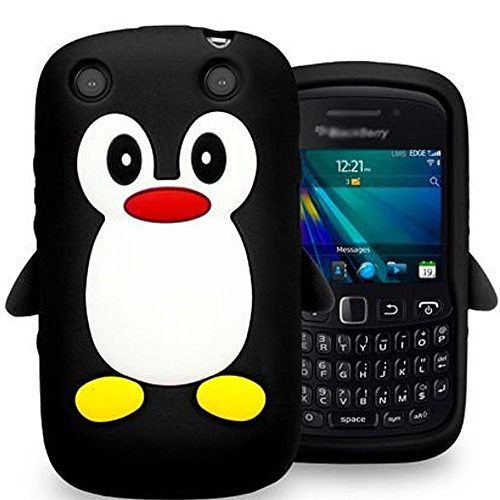 SKS Distribution® Nero Pinguino Custodia in Silicone/Cover/Case per Blackberry Curve 9320/9220 / 3G