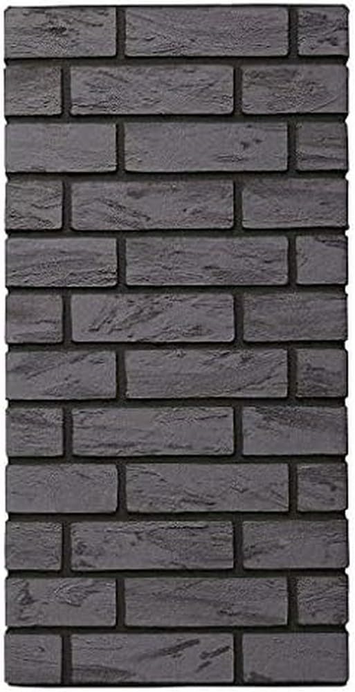 Anthrazit Flexible Ziegel Quarz Lamellen 50 x 210 mm dünne Wanddeko einfach anzubringen für Außen und Innen auf Thermobeschichtung