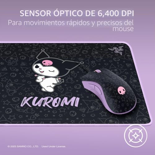 Razer DeathAdder Essential Kuromi: eleva tu zona de juego con estilo y precisión 6
