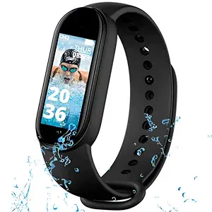 Elevea Fitness Band Bracelet/Fitband, Heart Rate Monitor Sensor, OLED Display, Bluetooth Wristband Waterproof Sports Health Activity Tracker Watch for Mens & Womens