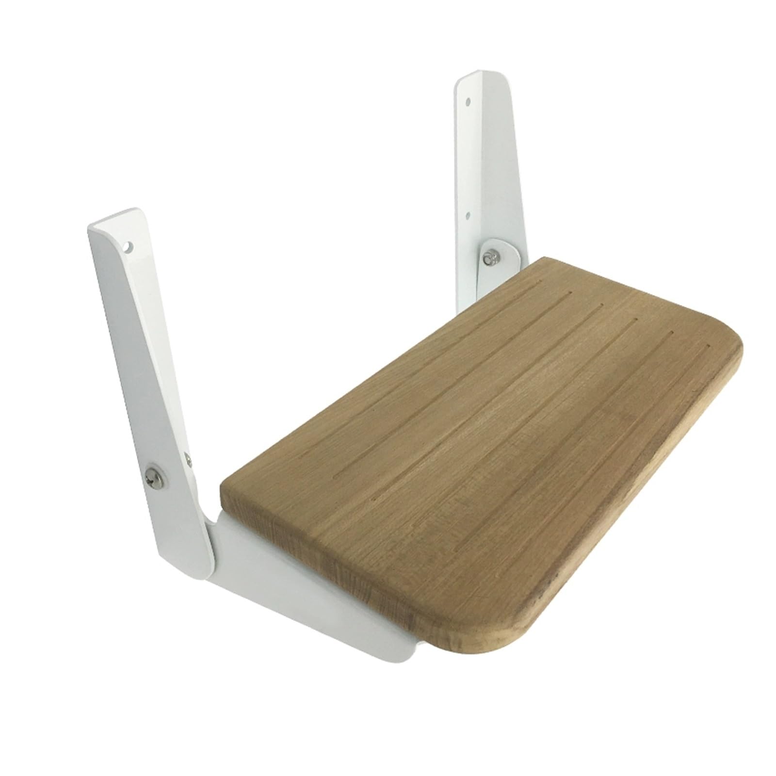 Składane Stopnie Do Kampera, Stop Aluminium, Teak, Pedał, Wielofunkcyjny Do Steru Łodzi, Kampera, Kampera, Montaż na Ścianie, 305x120mm