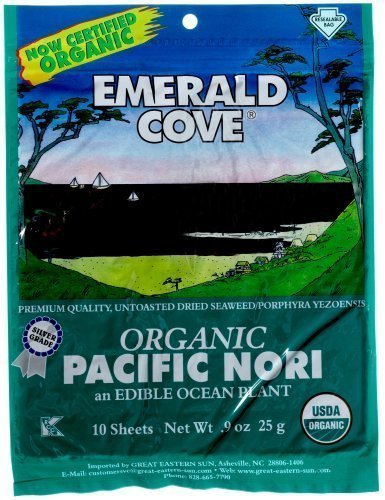 Emerald Cove Organic Nori Sheets, 0.9-Ounce Package (Pack of 6)